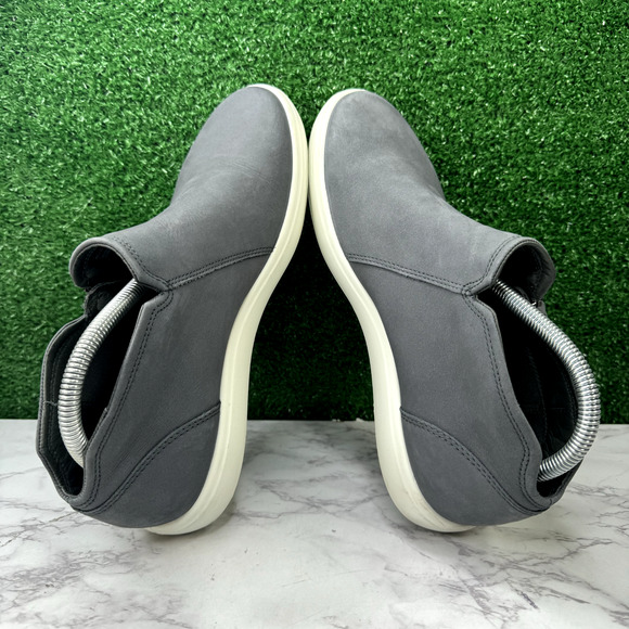 Ecco Soft 7 Low Bootie Dark Shadow Shoes Women's Size 10 Slip On Zip - Picture 7 of 10